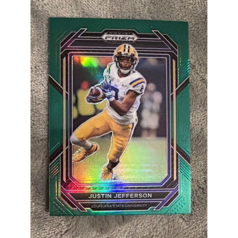 2023 Panini Prizm Draft Picks - Justin Jefferson #61 Green Prizm